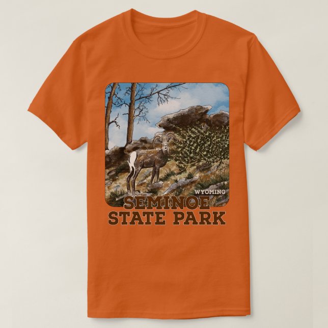 Camiseta Parque estatal Seminoe Wyoming (Diseño del anverso)