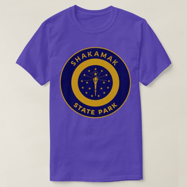 Camiseta Parque estatal Shakamak Bandera de Indiana Bullsey (Diseño del anverso)