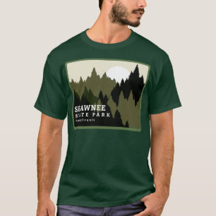 Camiseta Parque estatal Shawnee Pennsylvania Forest Sunrise