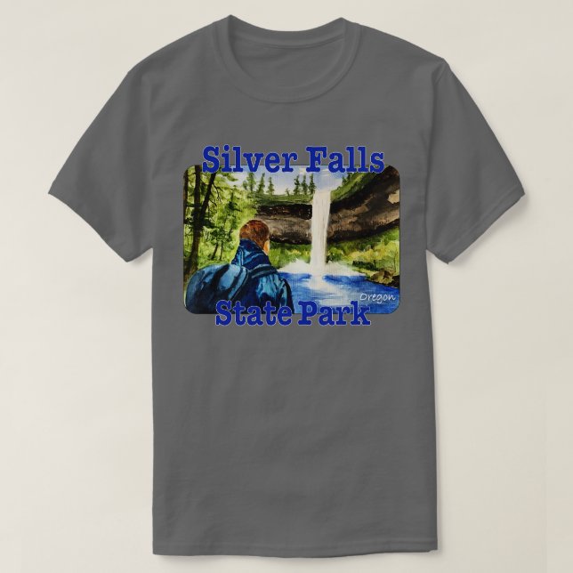 Camiseta Parque Estatal Silver Falls Oregon (Diseño del anverso)