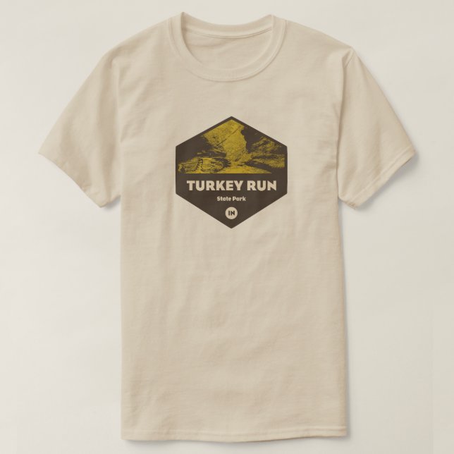 Camiseta Parque estatal Turquía Run Indiana (Diseño del anverso)