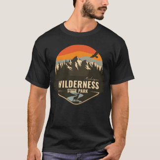Camiseta Parque Estatal Wilderness Michigan MI Camping Retr