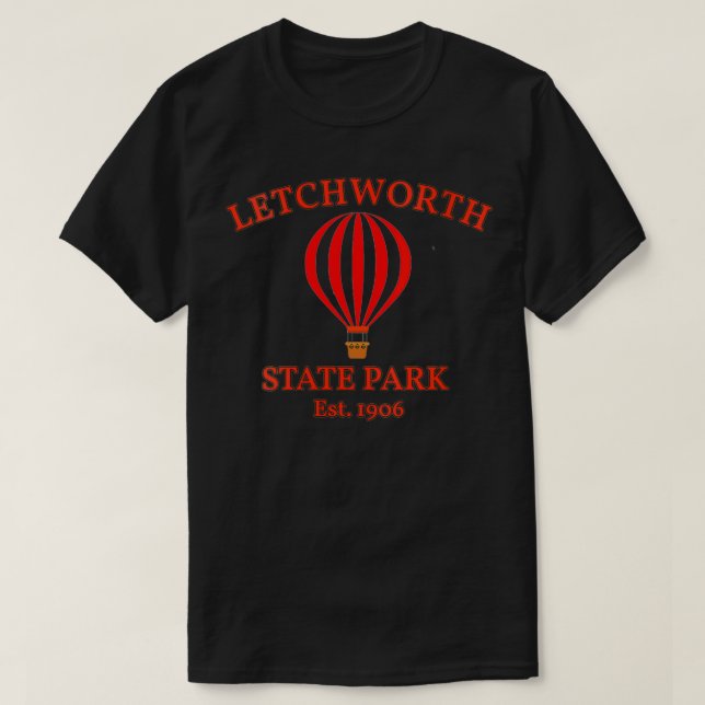 Camiseta Parque Estatal Womens Letchworth New York Hot Air  (Diseño del anverso)