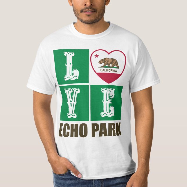 Camiseta Parque Heart Echo de Bandera Estatal de la Repúbli (Anverso)