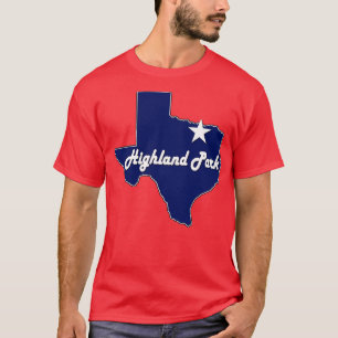 Camiseta Parque Highland Texas Lone State Map TX City Naval