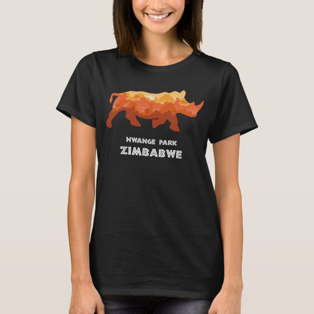 Camiseta Parque Hwange, juego del parque nacional Safari de (Anverso)