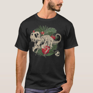 Camiseta Parque Jurásico Fósiles Tropicales Delante y Atrás