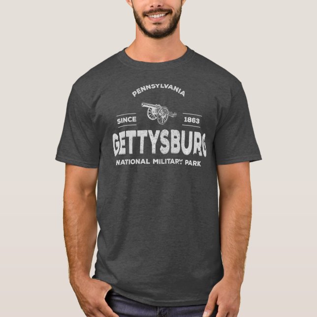 Camiseta Parque militar nacional Parque Gettysburg 1863 (Anverso)