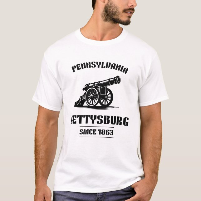 Camiseta Parque militar nacional Parque Gettysburg 1863 (Anverso)
