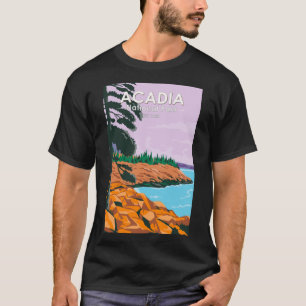 Camiseta Parque nacional Acadia Bar Harbour Maine Vintage