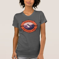 Parque nacional Acadia Emblema de brújula retro Pu