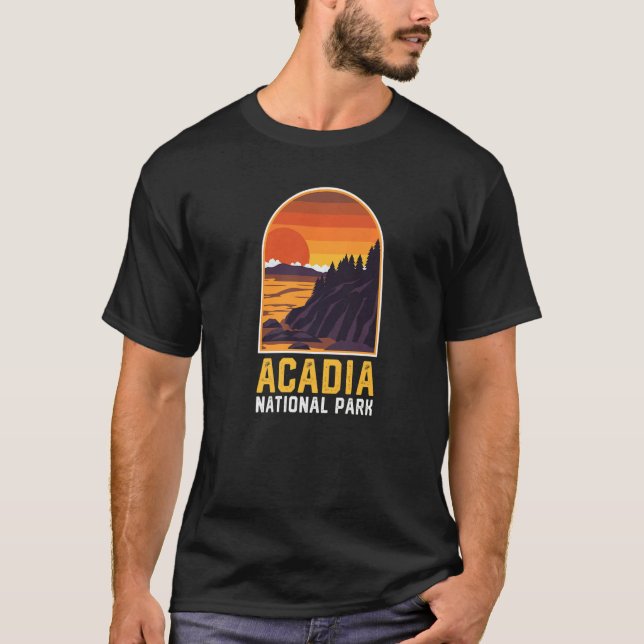 Camiseta Parque nacional Acadia Estilo Retro Vintage Gr (Anverso)