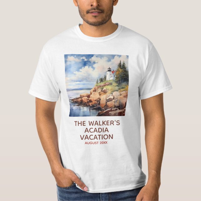 Camiseta Parque nacional Acadia - Faro del puerto Park Bass (Anverso)