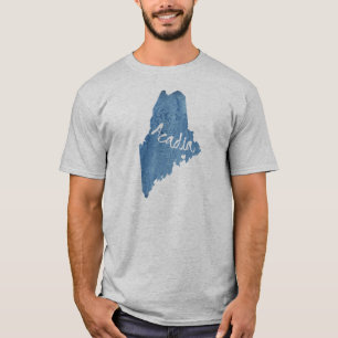 Camiseta Parque nacional Acadia Grano de madera