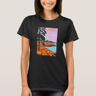 Camiseta Parque nacional Acadia Isla del desierto del Monte