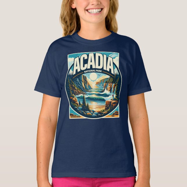 Camiseta Parque nacional Acadia Maine (Anverso)