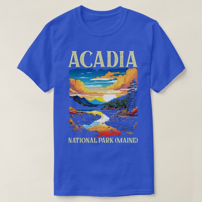 Camiseta Parque Nacional Acadia Maine 2 (Diseño del anverso)