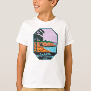 Camiseta Parque nacional Acadia Maine Bar Harbour Vintage