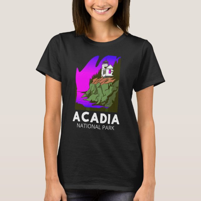 Camiseta Parque nacional Acadia Maine Mujeres Hombres Niños (Anverso)