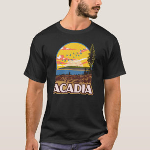 Camiseta Parque nacional Acadia Maine Vintage Parques Poste