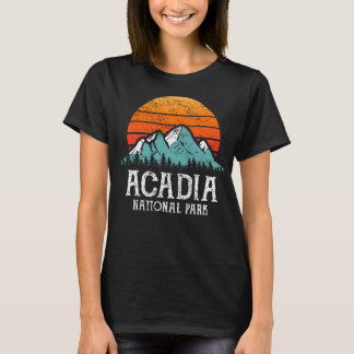 Camiseta Parque nacional Acadia Merchandise Retro Senderism