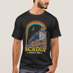 Camiseta Parque nacional Acadia Montañas Vintage 70 Senderi