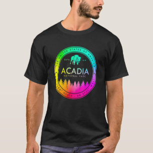 Camiseta Parque nacional Acadia Souvenirs Maine Emblem