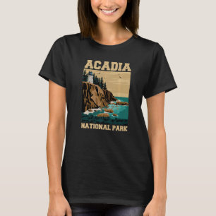 Camiseta Parque nacional Acadia Vacaciones de Senderismo 1