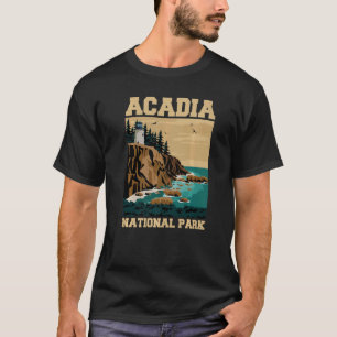 Camiseta Parque nacional Acadia Vacaciones de Senderismo 1