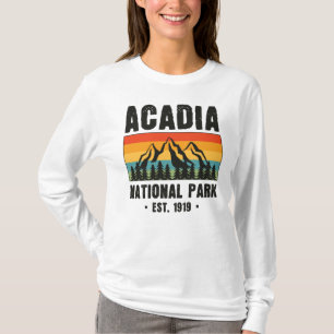 Camiseta Parque nacional Acadia, Vintage de Maine Retro