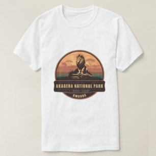 Camiseta Parque Nacional Akagera Ruanda Insignia de Safari 