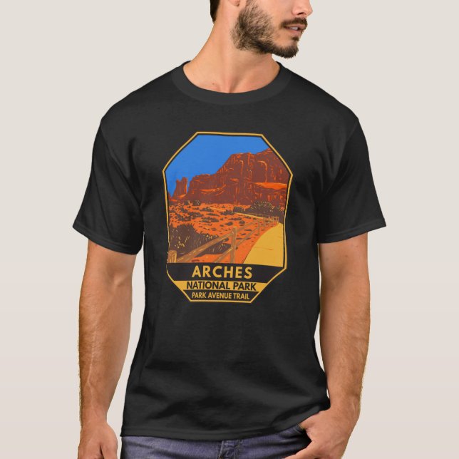 Camiseta Parque nacional Arches Camino de la Avenida Utah P (Anverso)