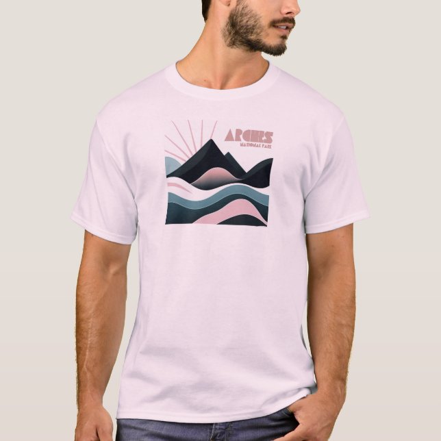 Camiseta Parque nacional Arches Coloridas Colinas (Anverso)