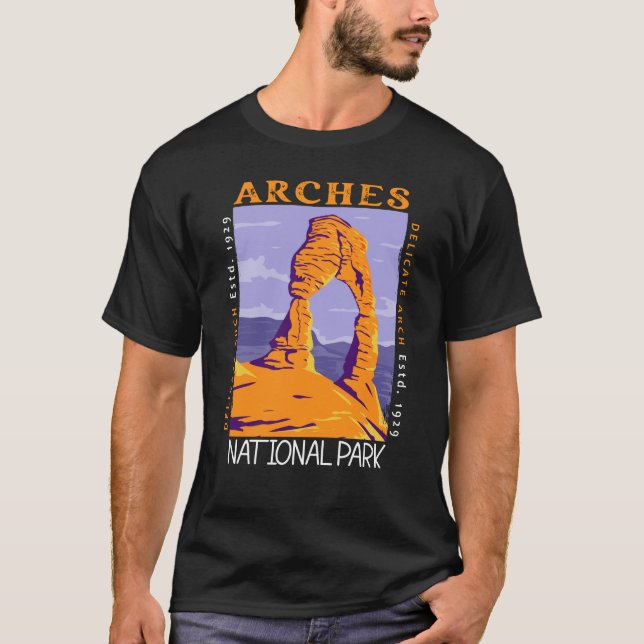 Camiseta Parque nacional Arches Delicate Arch Vintage (Anverso)