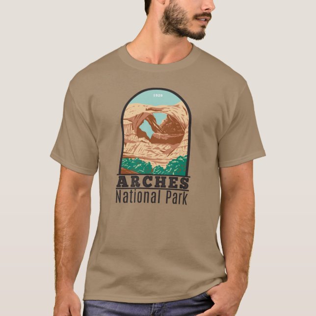 Camiseta Parque nacional Arches Doble Arco Vintage (Anverso)