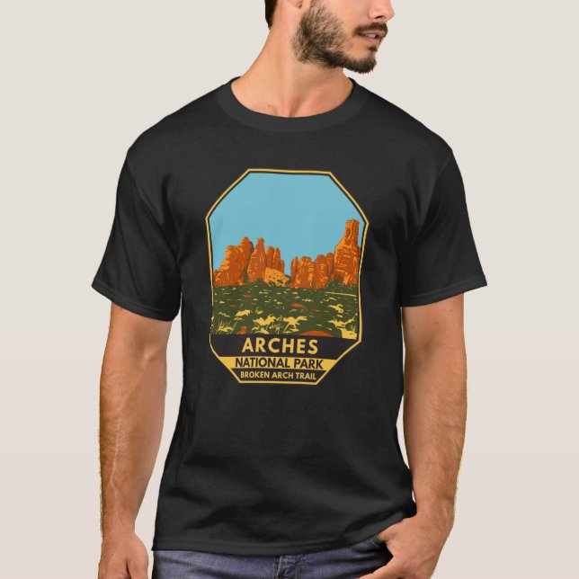Camiseta Parque nacional Arches Parque nacional Utah Broken (Anverso)