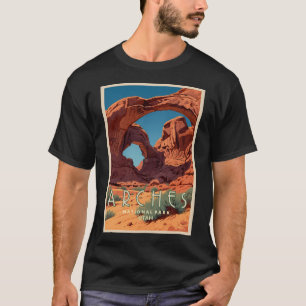 Camiseta Parque nacional Arches Poster de Viajes Vintage