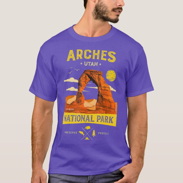 Camiseta Parque Nacional Arches T Delicate Arch Vintage (Anverso)