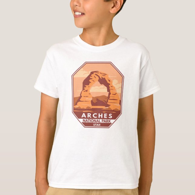Camiseta Parque nacional Arches Utah Delicate Arch Art Retr (Anverso)