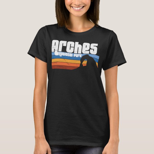 Camiseta Parque nacional Arcos Moab Utah Vacaciones Retro U (Anverso)