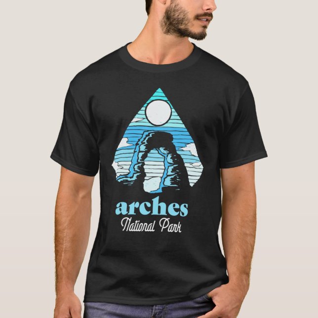 Camiseta Parque nacional Arcos Retro Dulces gráficos artíst (Anverso)