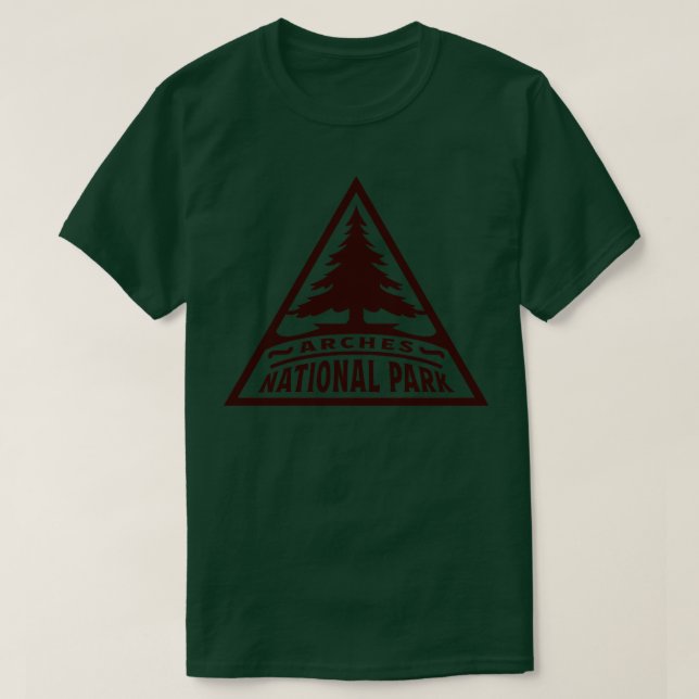 Camiseta Parque nacional Arcos Triángulo Marrón (Diseño del anverso)