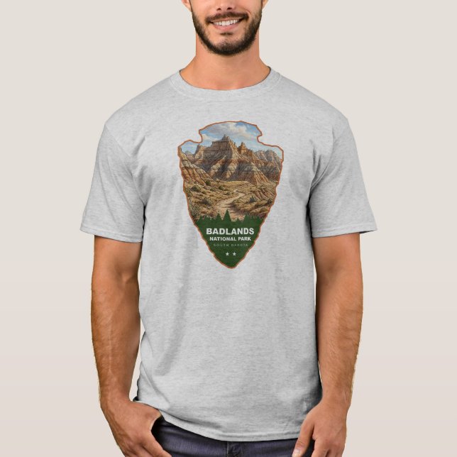 Camiseta Parque Nacional Badlands Arrowhead (Anverso)