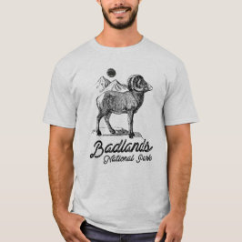 Camiseta Parque nacional Badlands con ovejas de Bighorn