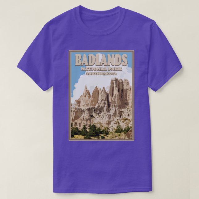 Camiseta Parque Nacional Badlands Dakota del Sur (Diseño del anverso)