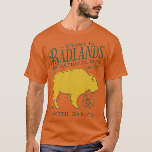 Camiseta Parque Nacional Badlands Dakota del Sur Bisonte Se