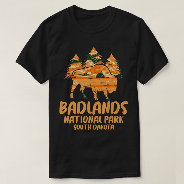 Camiseta Parque nacional Badlands Dakota del Sur Montaña de (Diseño del anverso)