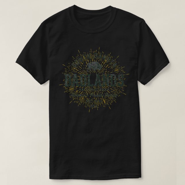 Camiseta Parque nacional Badlands de estilo retro (Diseño del anverso)