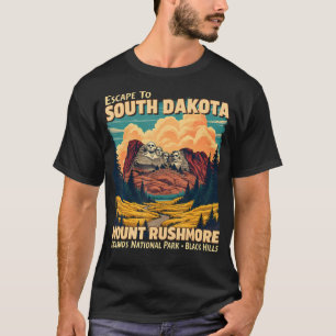 Camiseta Parque Nacional Badlands Mount Rushmore Sur