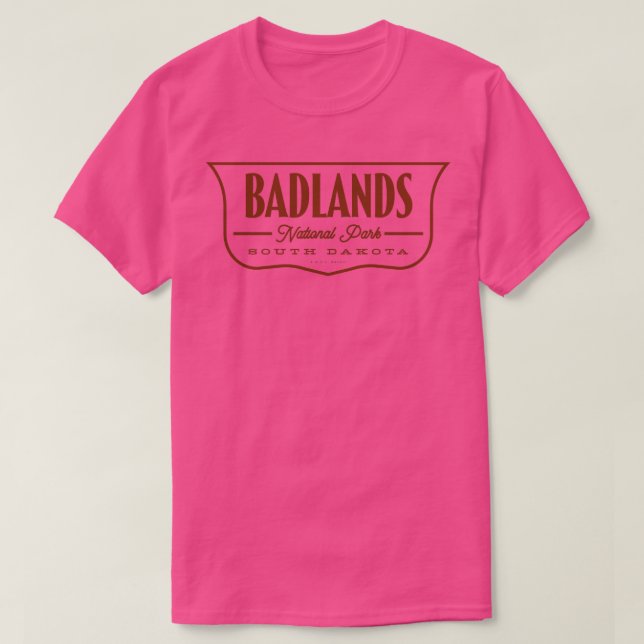 Camiseta Parque nacional Badlands Shield Brown (Diseño del anverso)